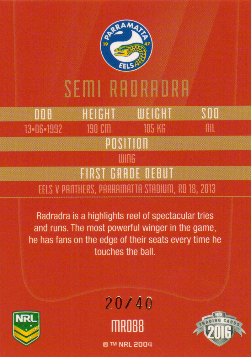 Semi Radradra back