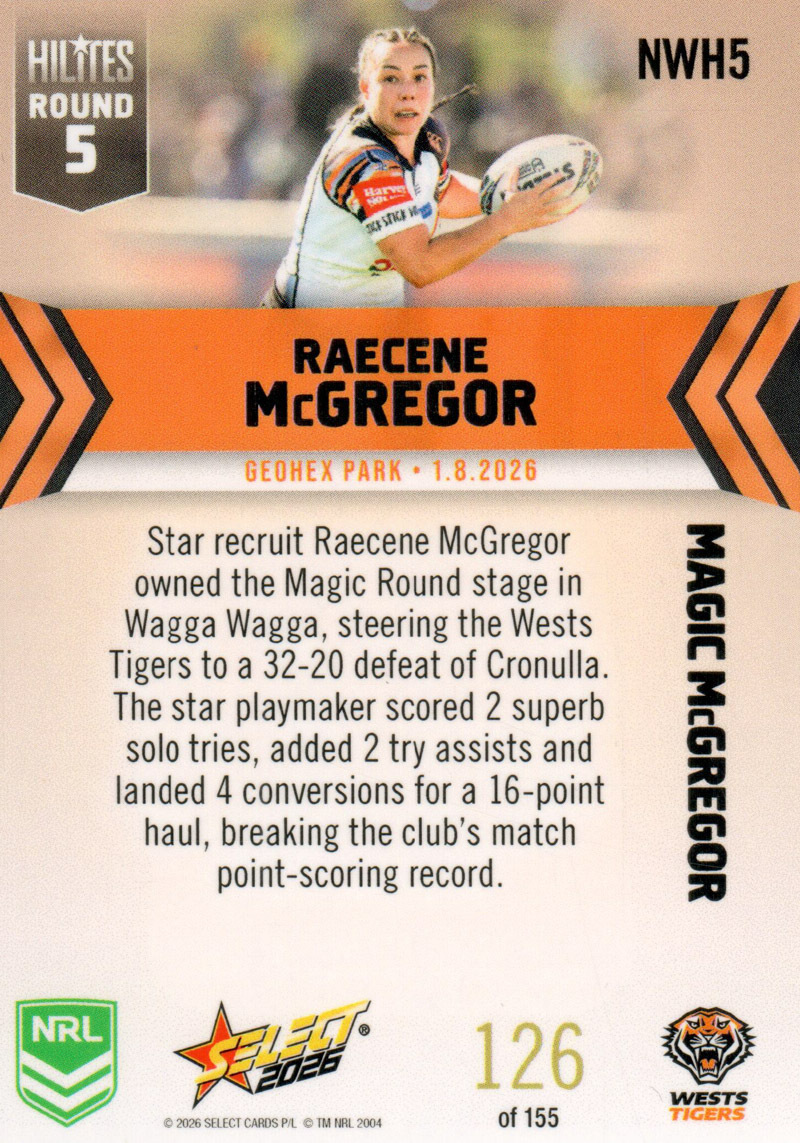 Raecene McGregor back