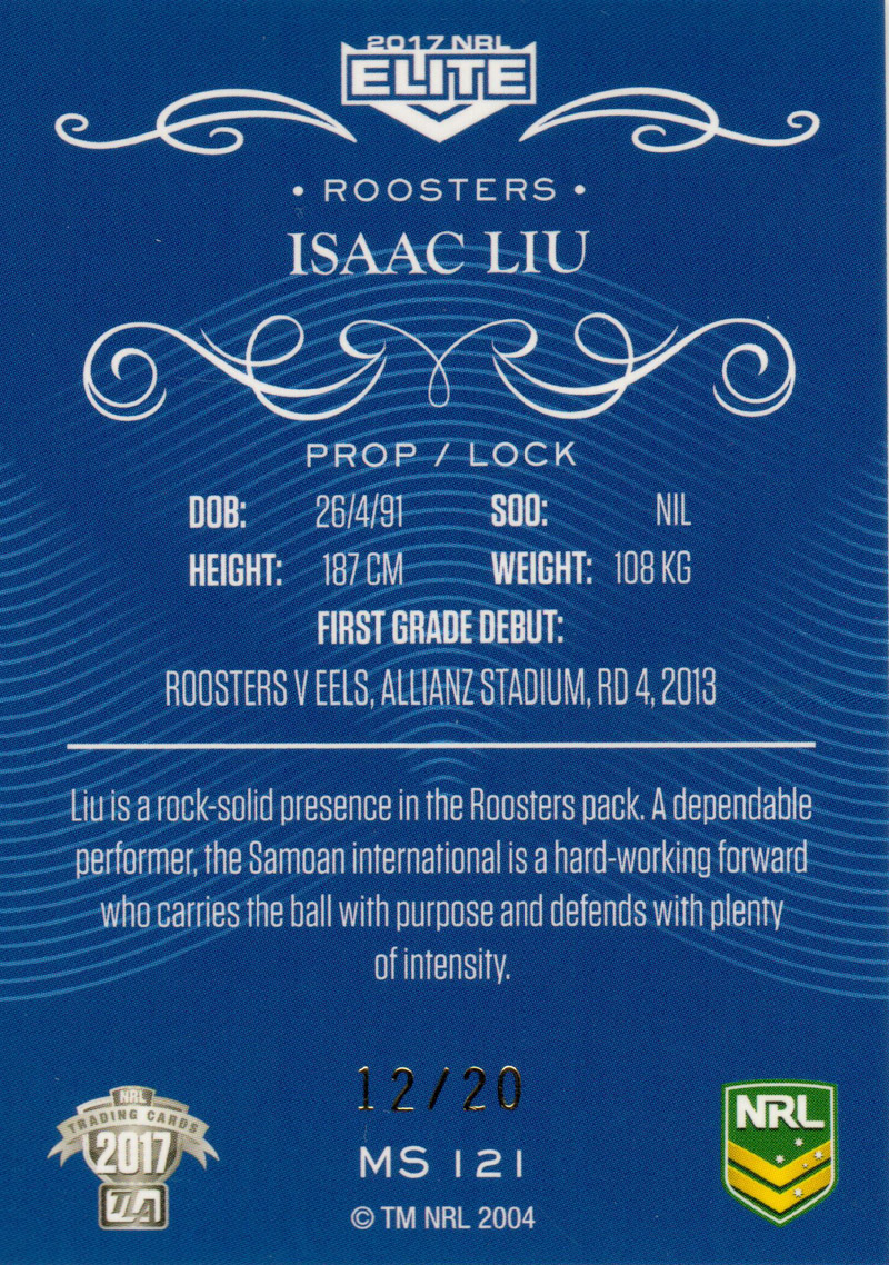 Isaac Liu back
