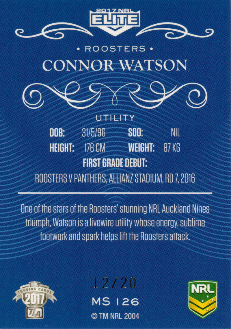 Connor Watson back