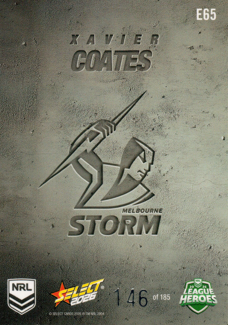 Xavier Coates back