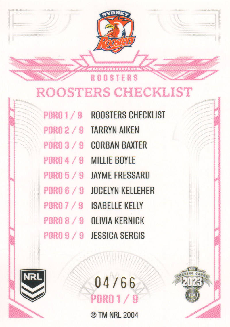 Roosters - Set of 9 Cards back