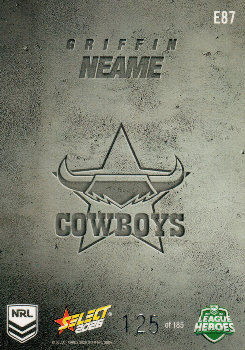 Griffin Neame back