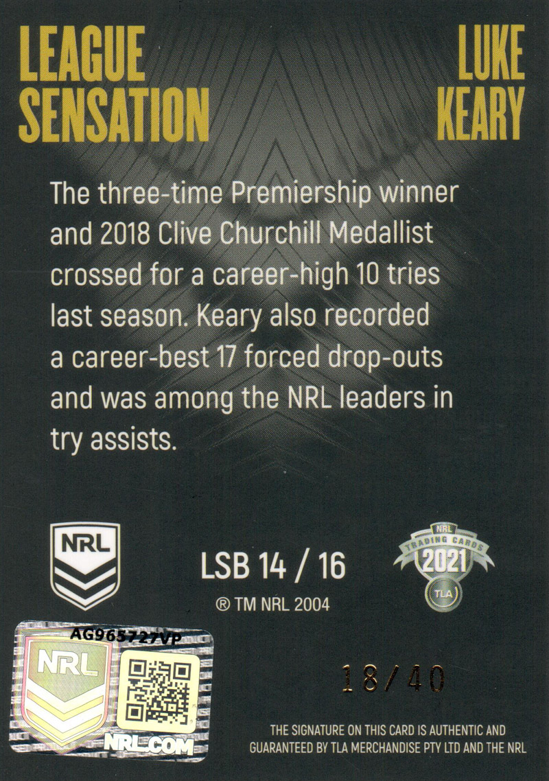 Luke Keary back