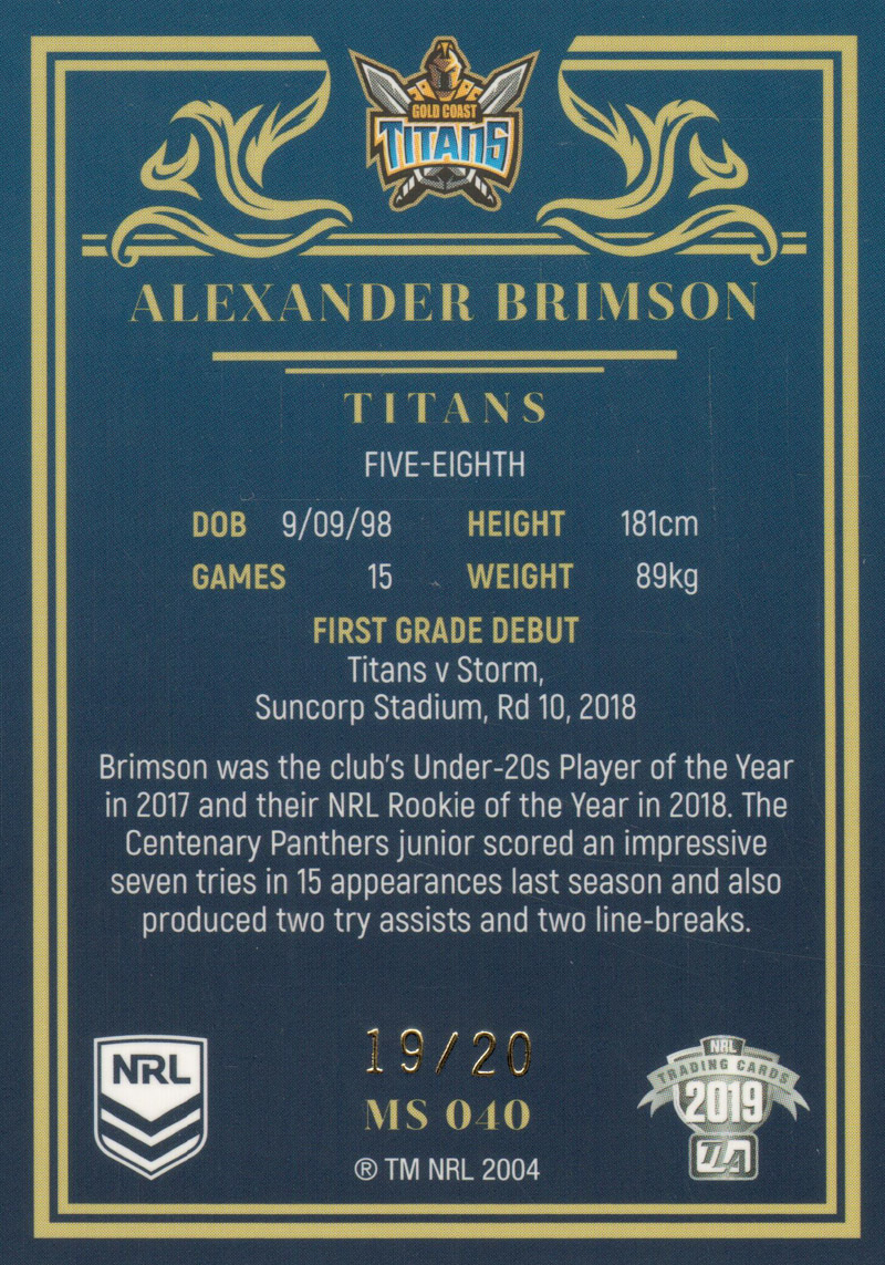 Alexander Brimson back