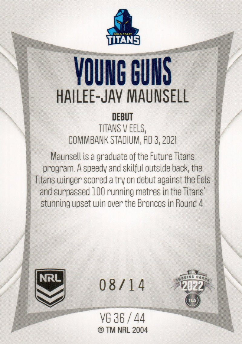 Hailee-Jay Maunsell back