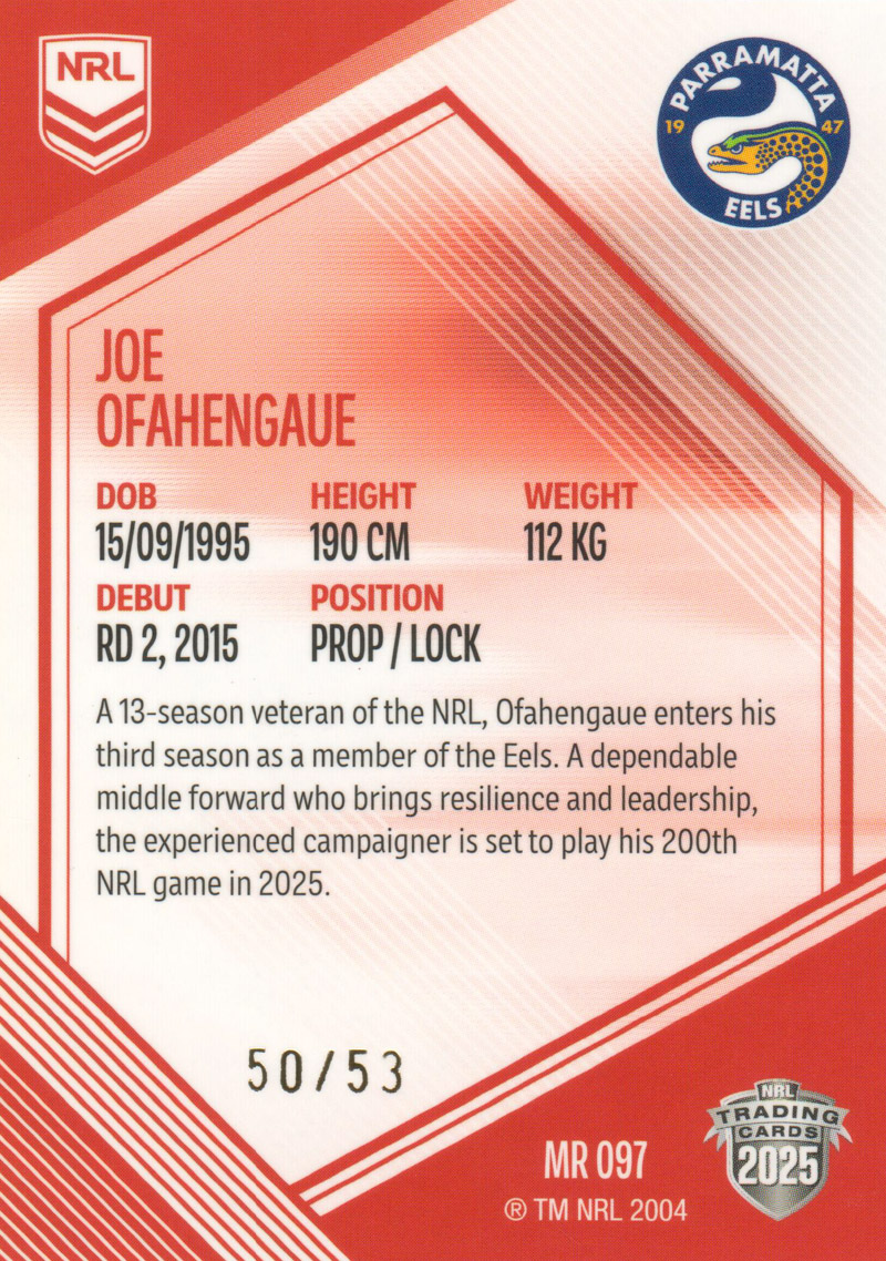 Joe Ofahengaue back