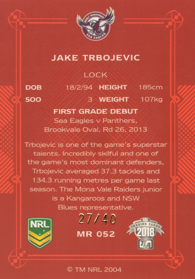Jake Trbojevic back