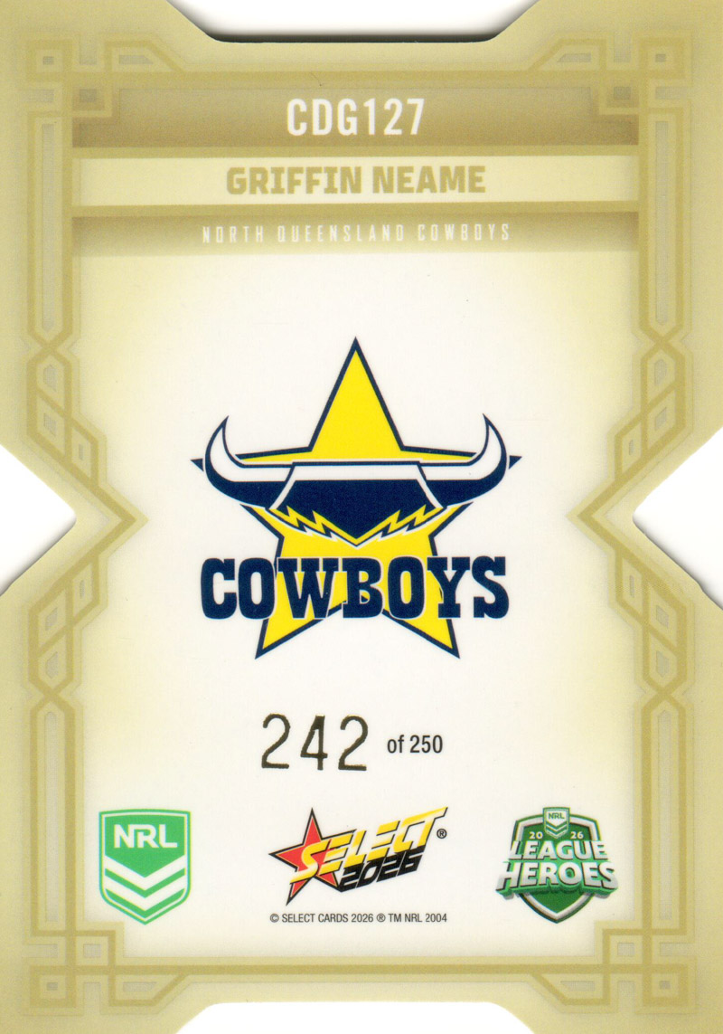 Griffin Neame back