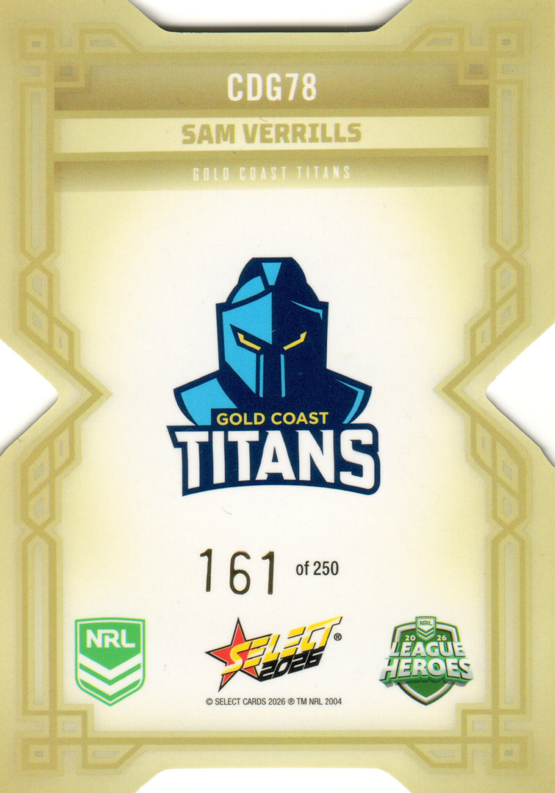 Sam Verrills back