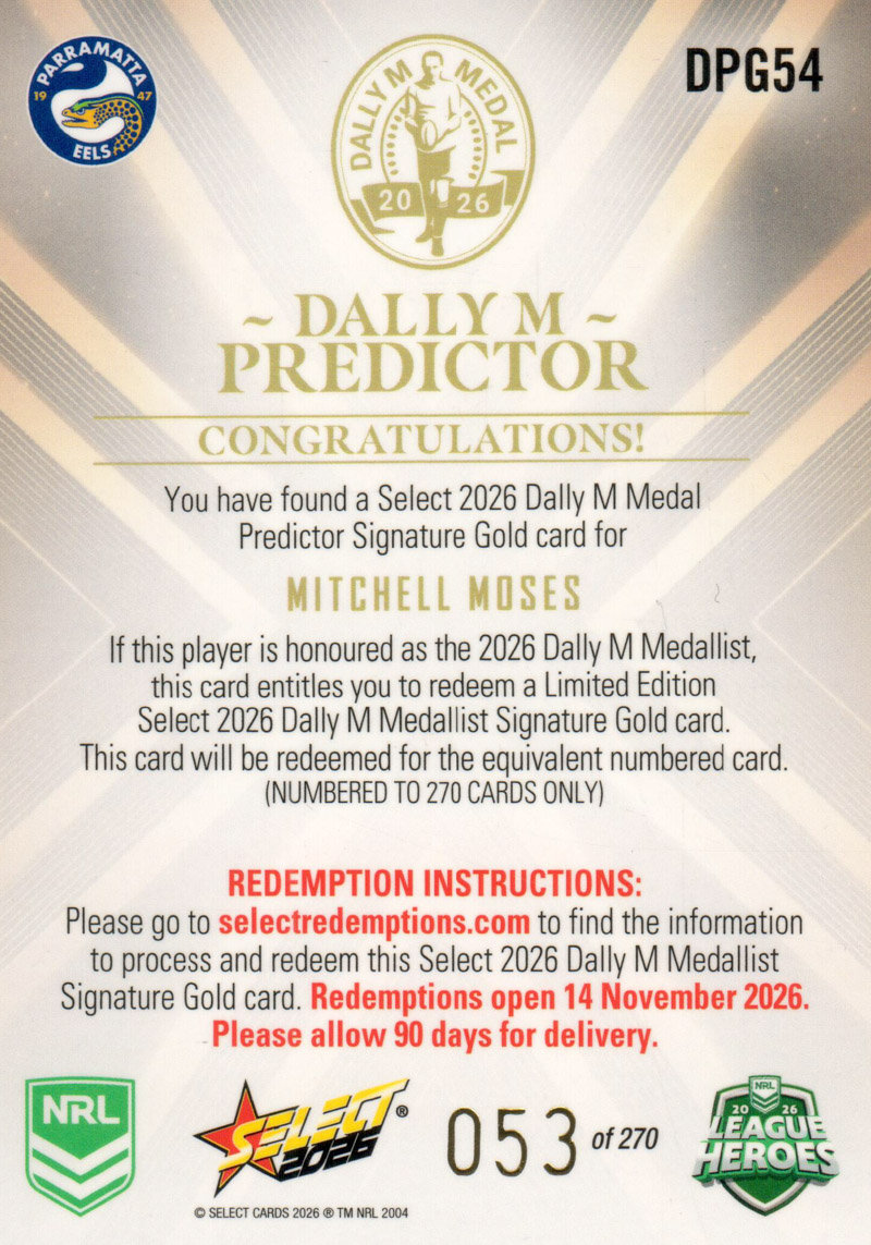 Mitchell Moses back