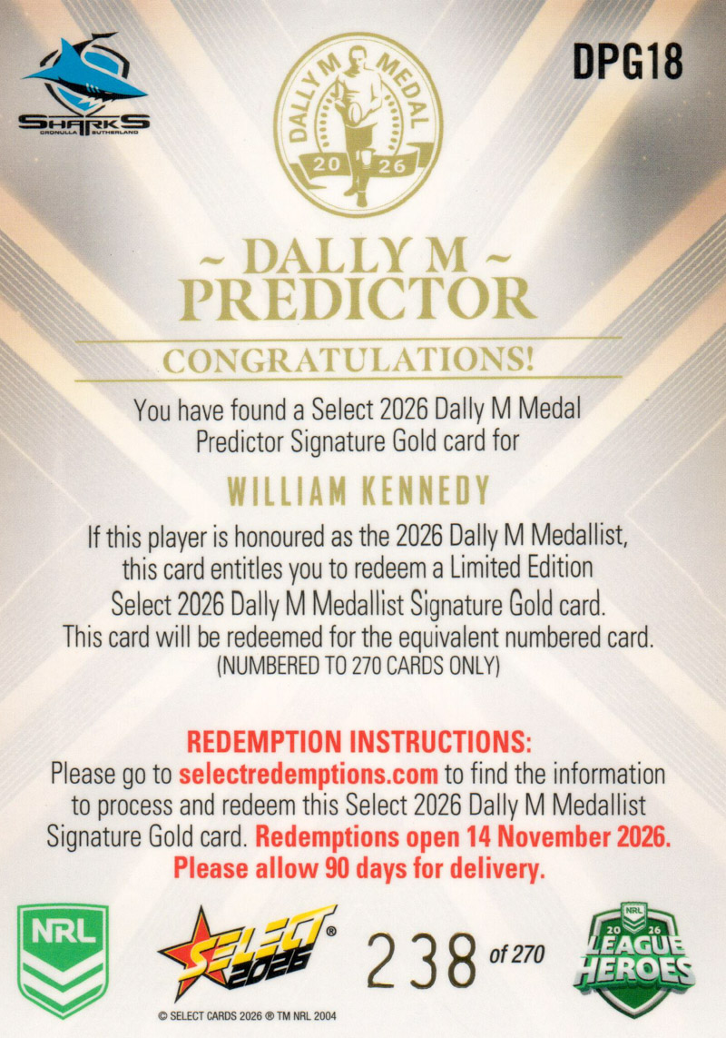William Kennedy back
