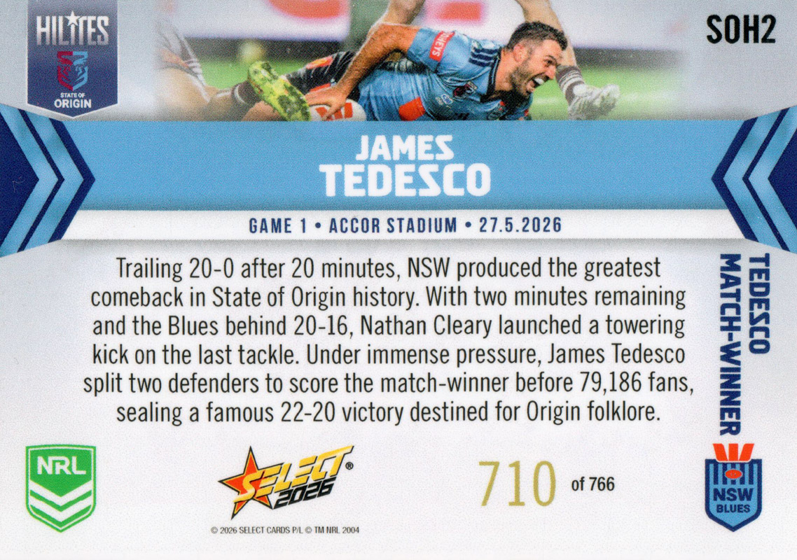 James Tedesco back