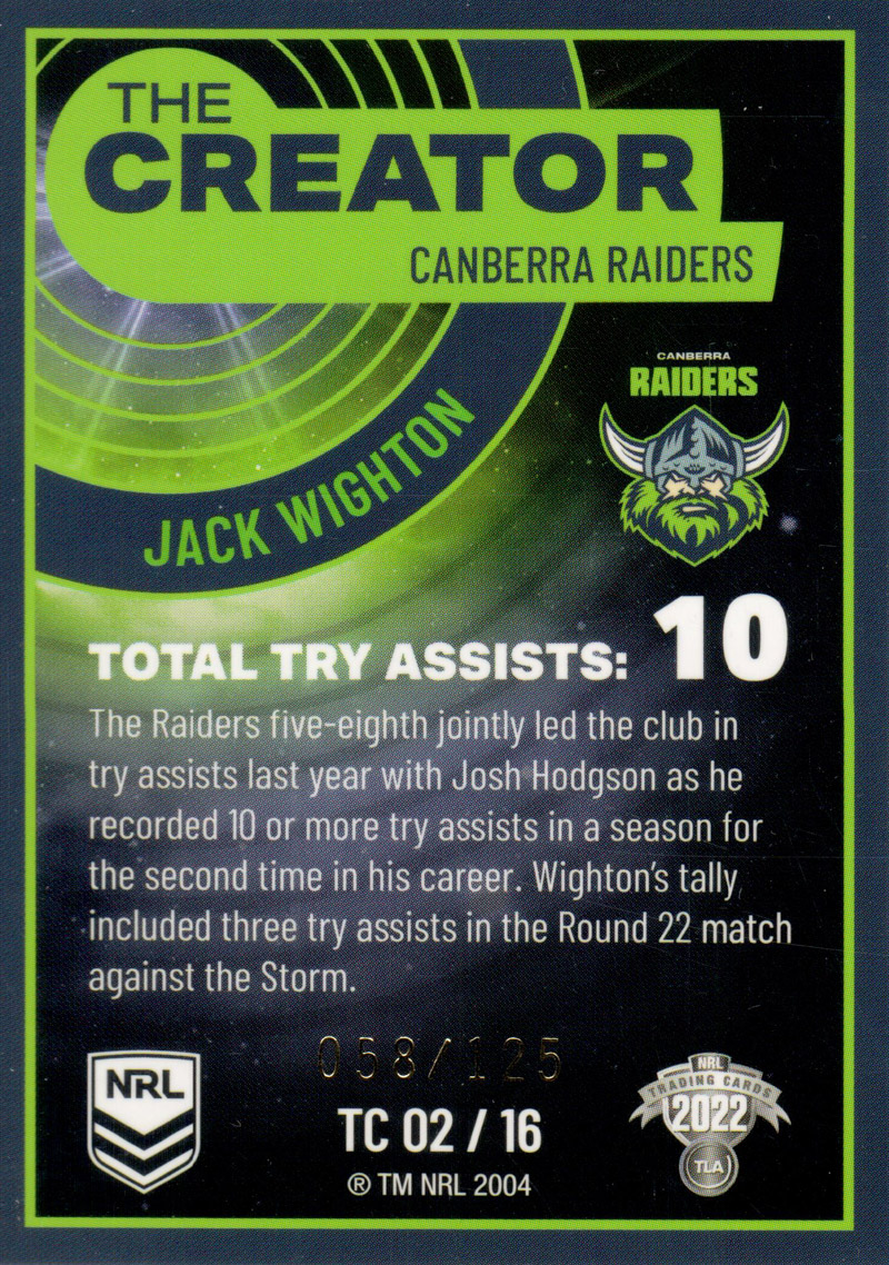 Jack Wighton back