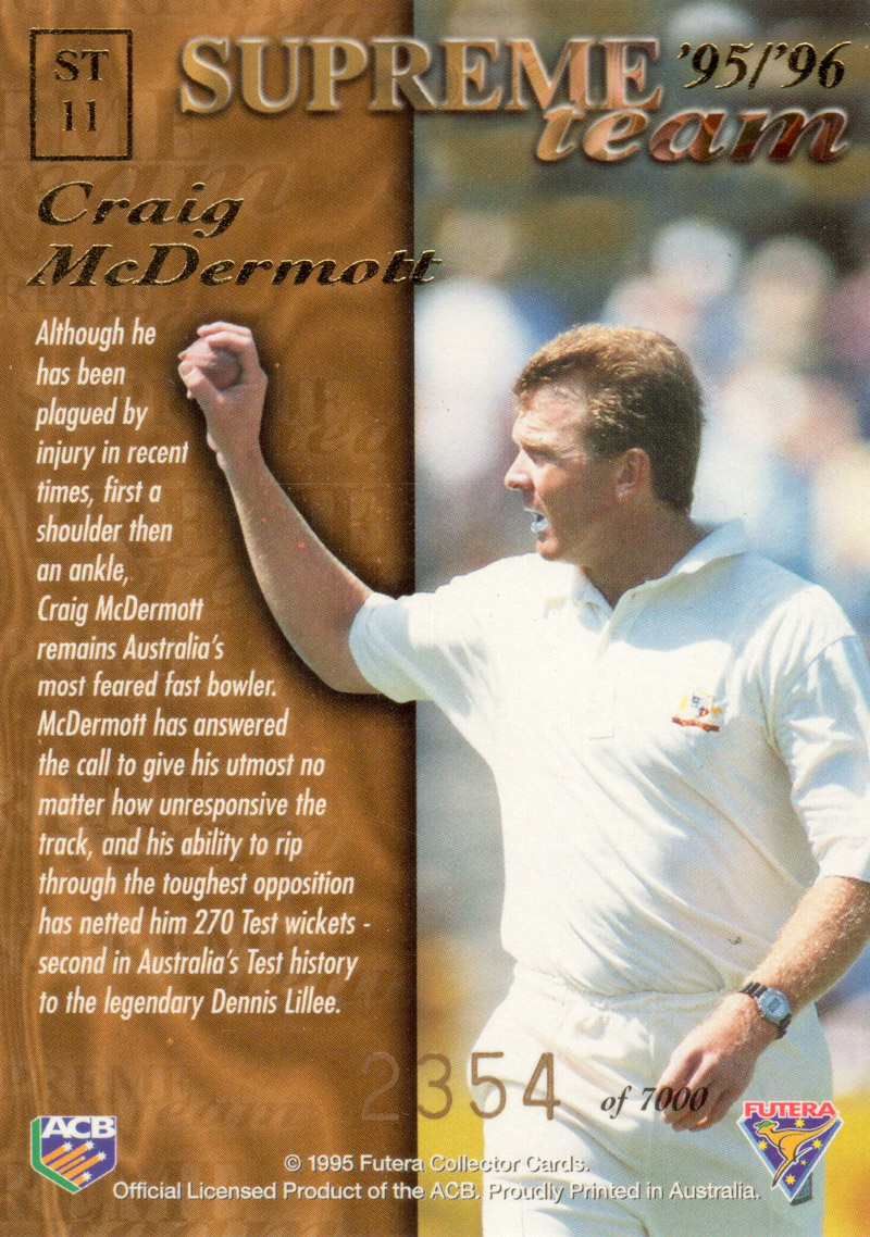 Craig McDermott back