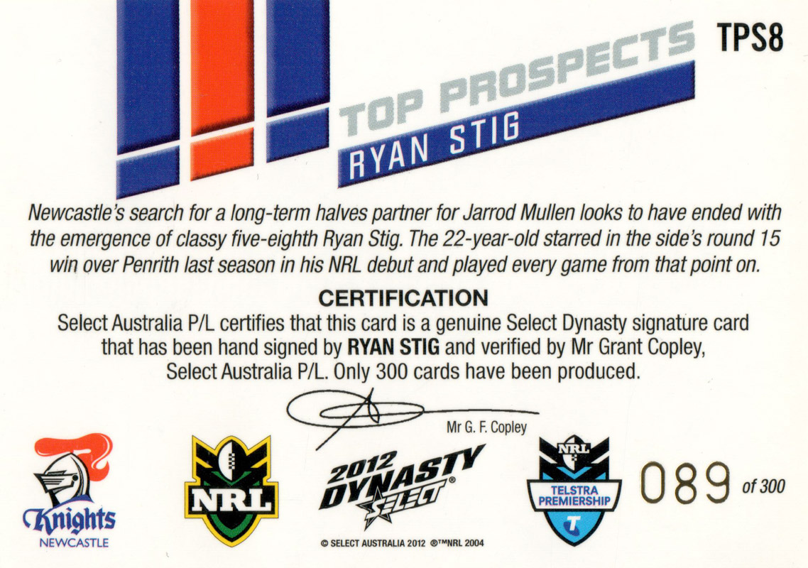 Ryan Stig back