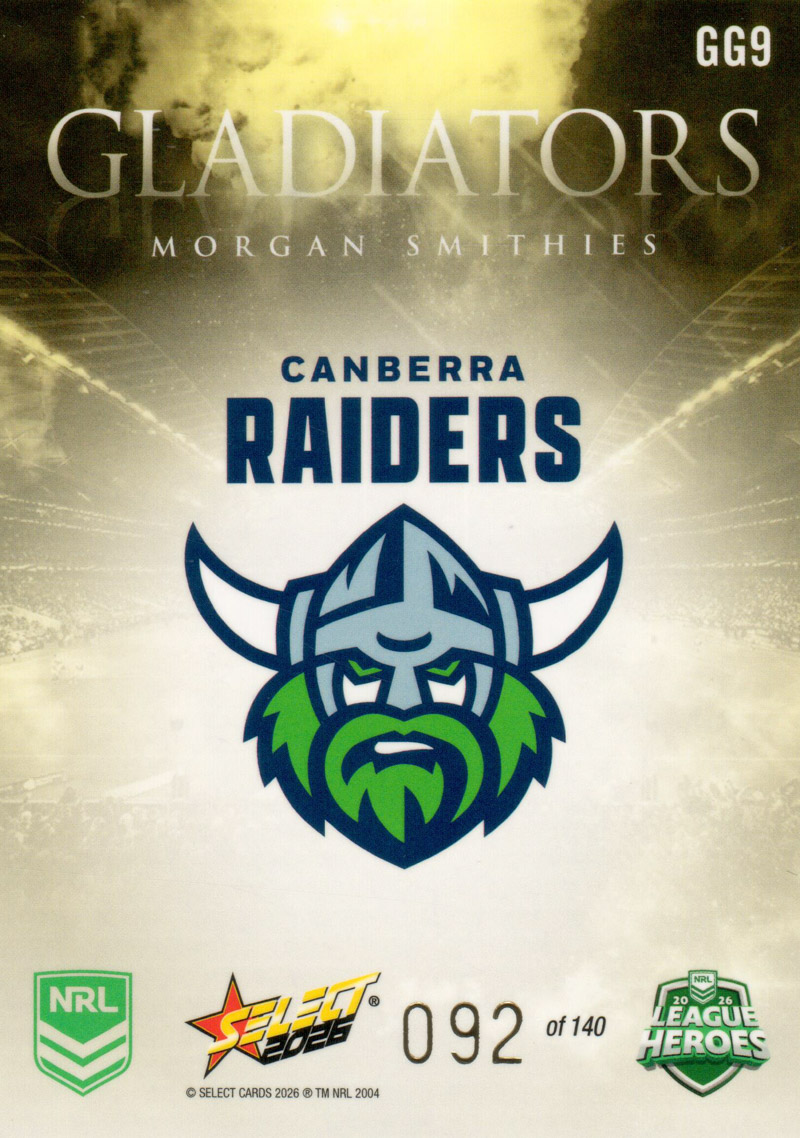 Morgan Smithies back