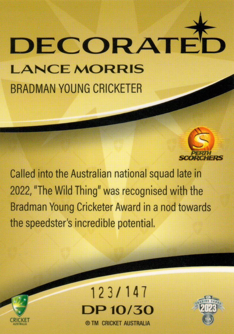 Lance Morris back