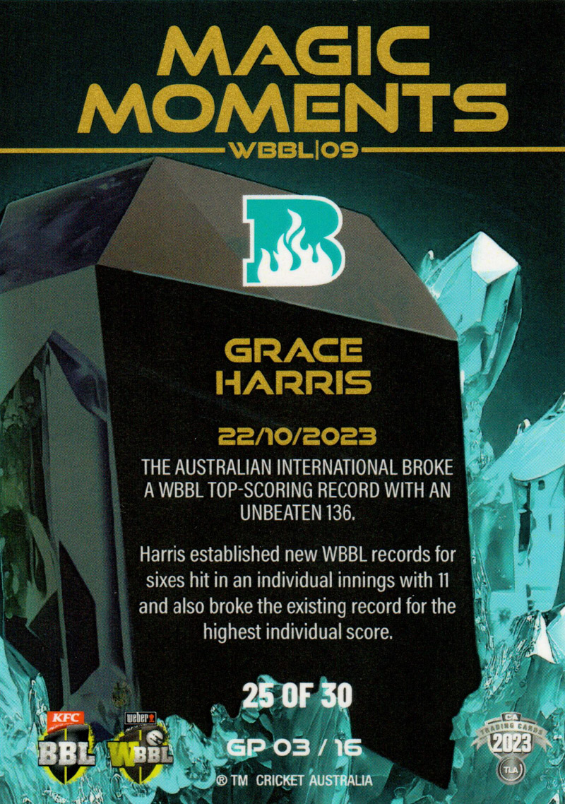 Grace Harris back