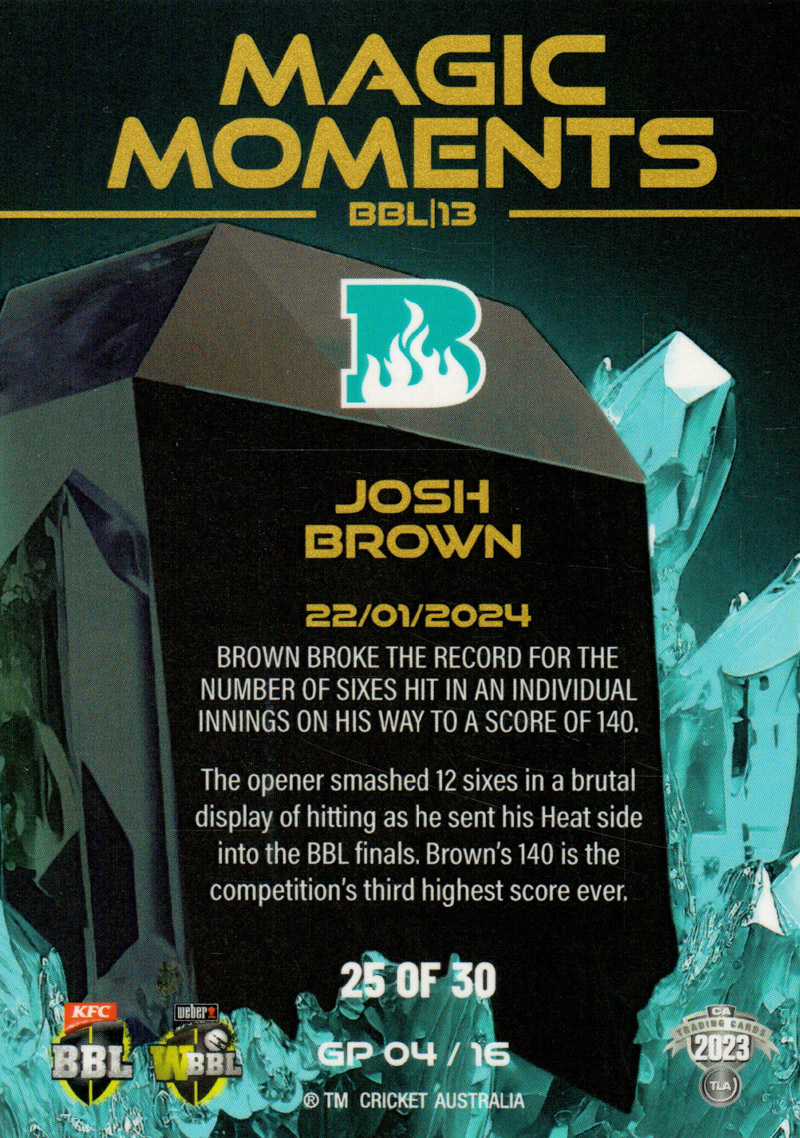 Josh Brown back