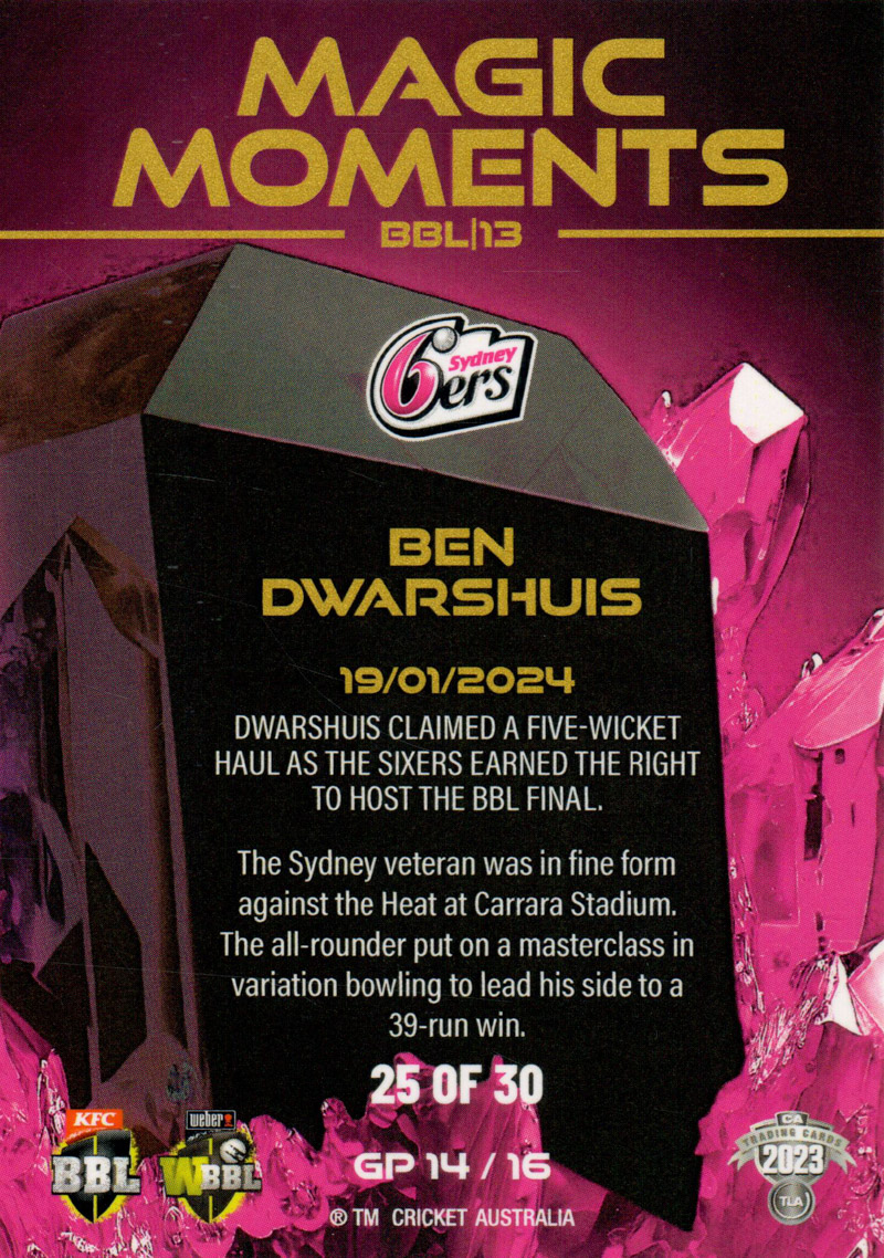 Ben Dwarshuis back