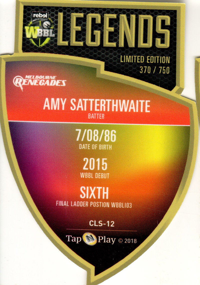 Amy Satterthwaite back