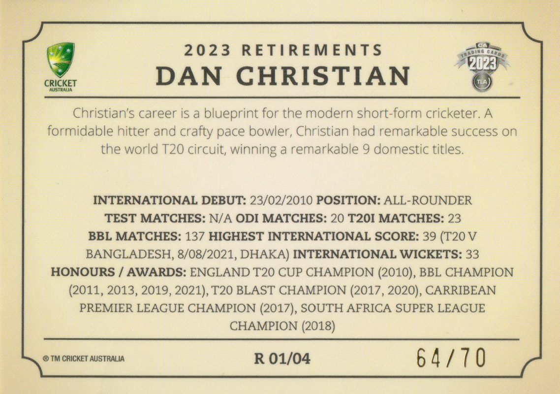 Dan Christian back