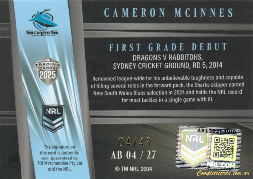Cameron McInnes back