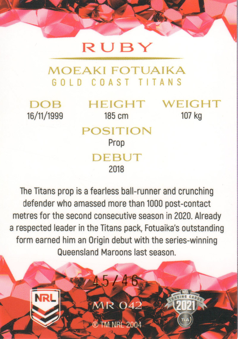 Moeaki Fotuaika back