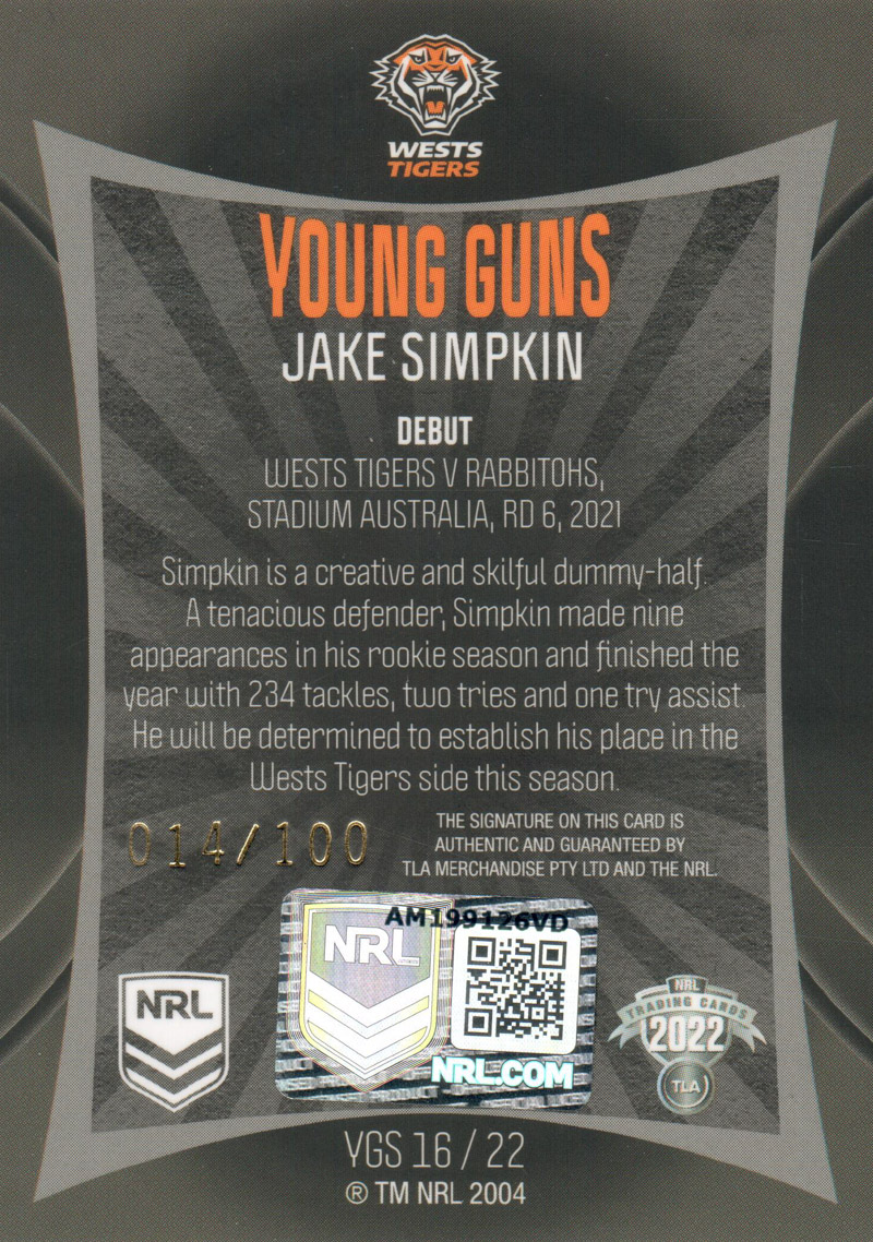 Jake Simpkin back