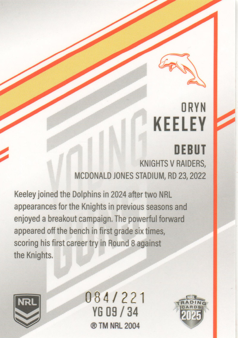 Oryn Keeley back