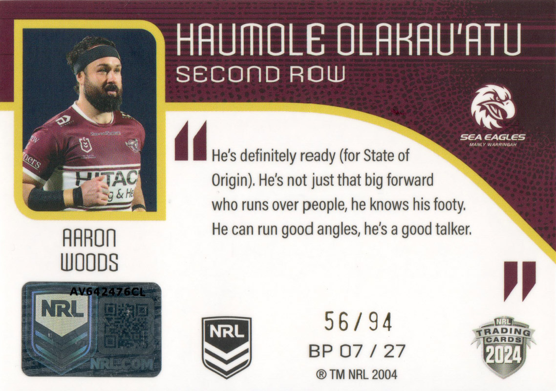 Haumole Olakau'Atu back