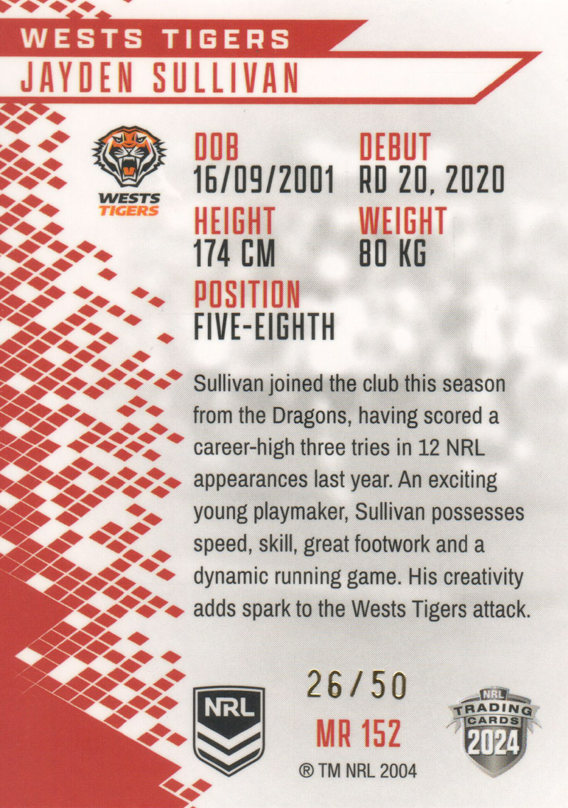 Jayden Sullivan back