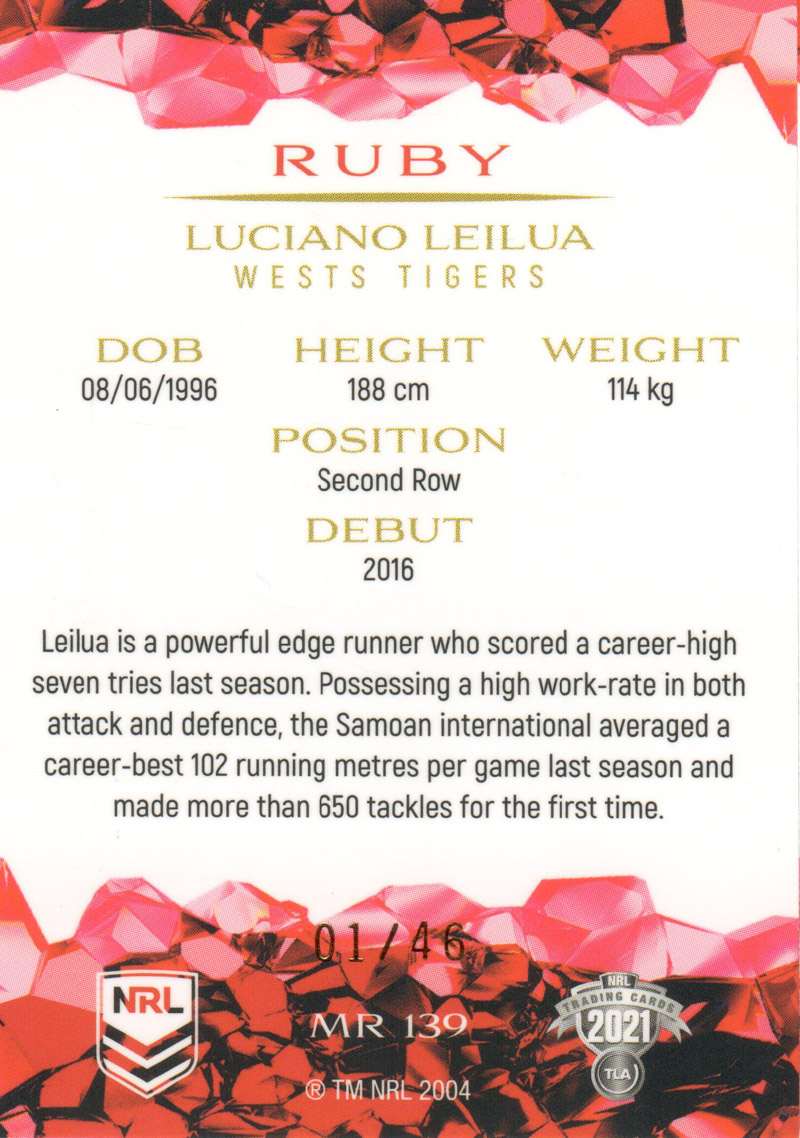 Luciano Leilua back