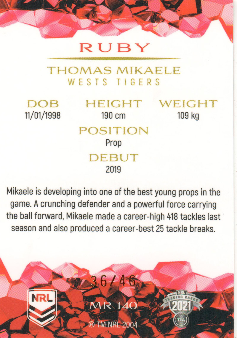 Thomas Mikaele back