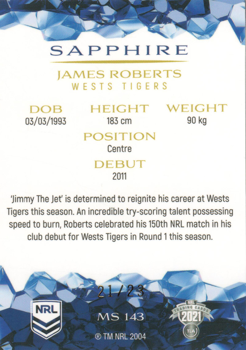 James Roberts back