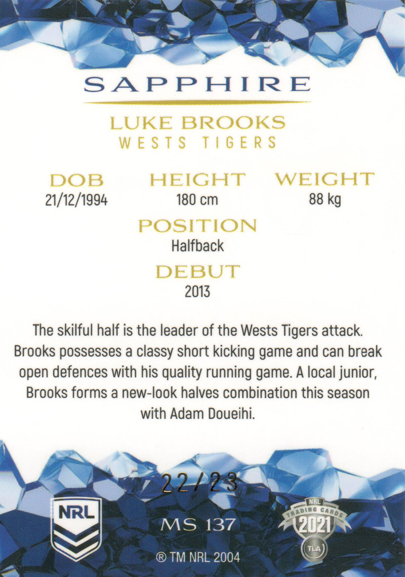 Luke Brooks back
