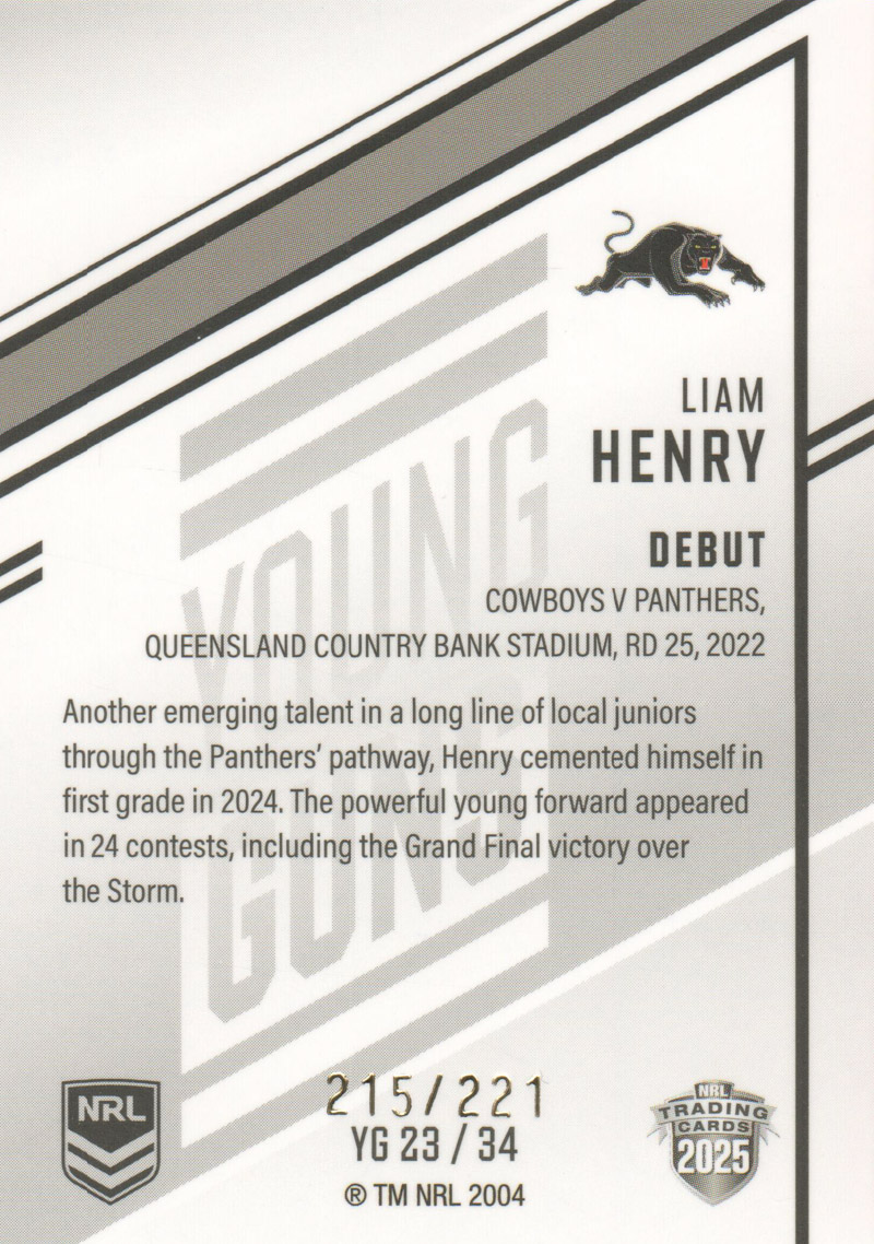 Liam Henry back