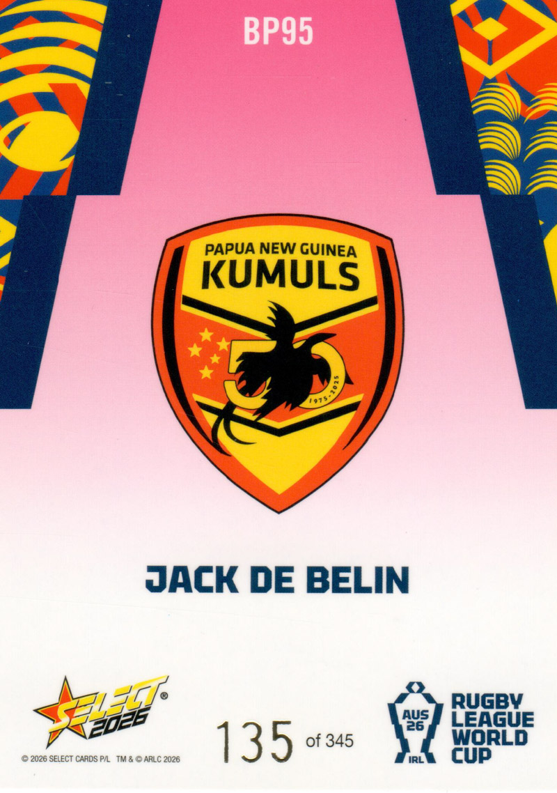 Jack De Belin back