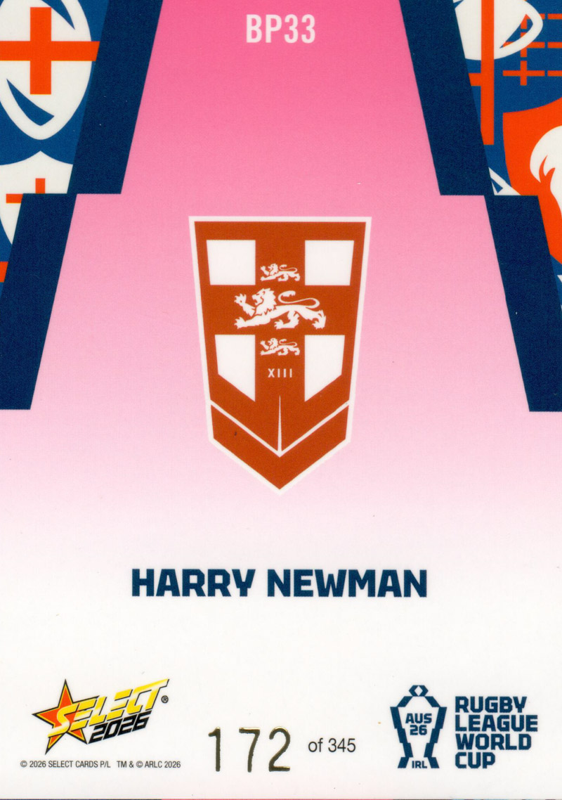 Harry Newman back