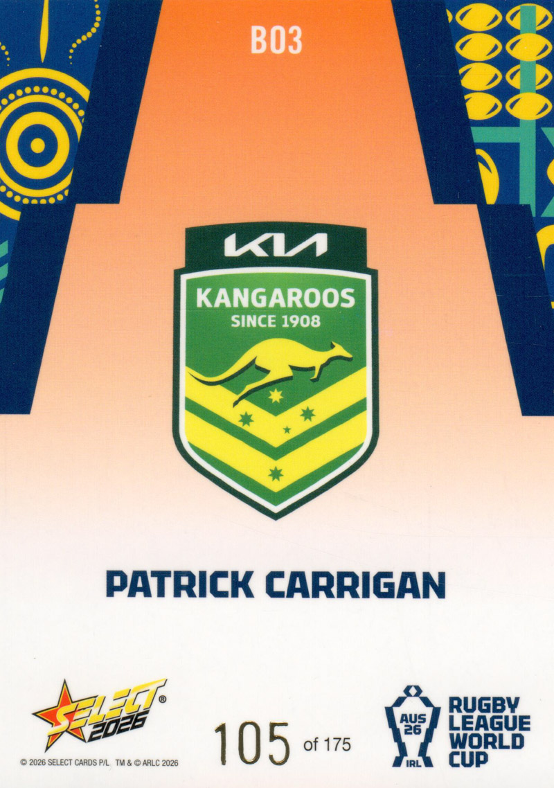 Patrick Carrigan back