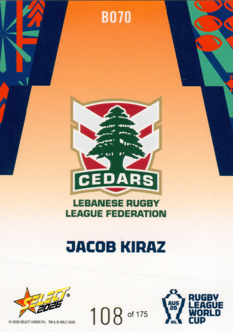 Jacob Kiraz back