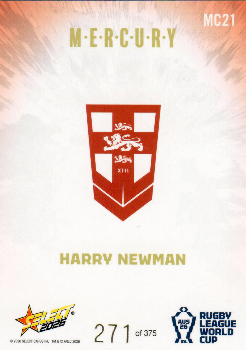 Harry Newman back
