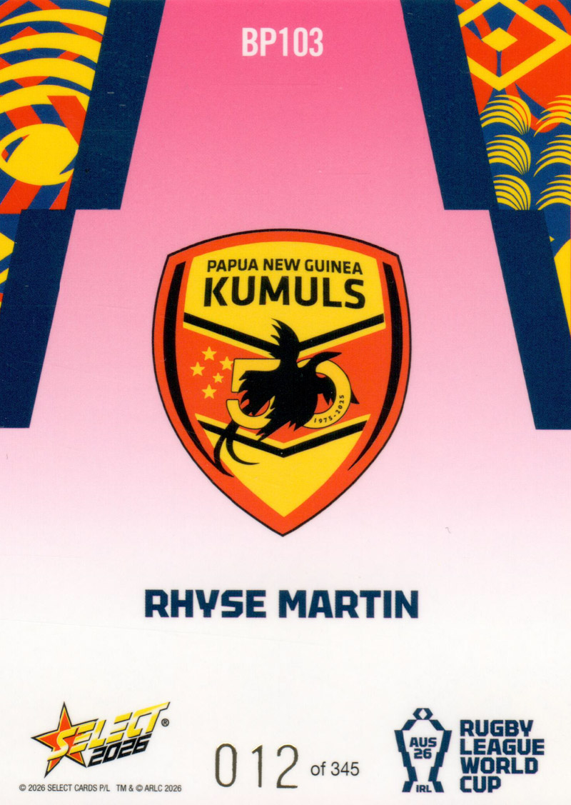 Rhyse Martin back