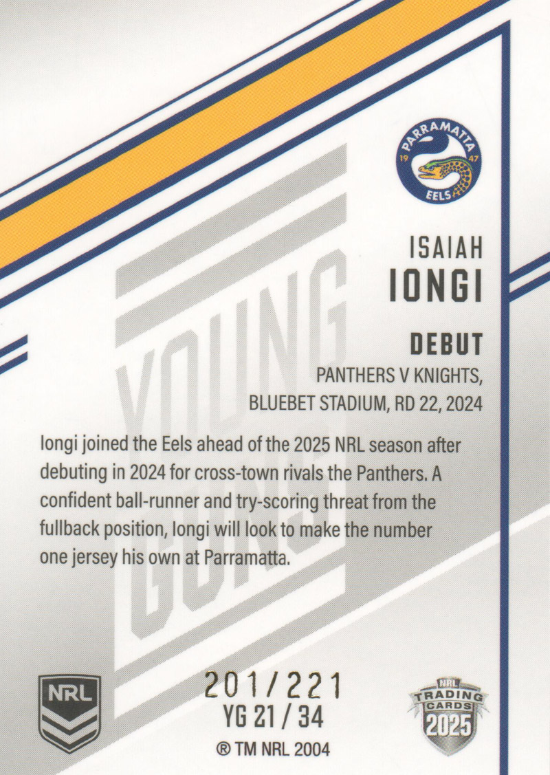 Isaiah Iongi back
