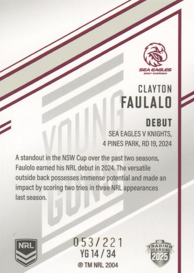 Clayton Faulalo back