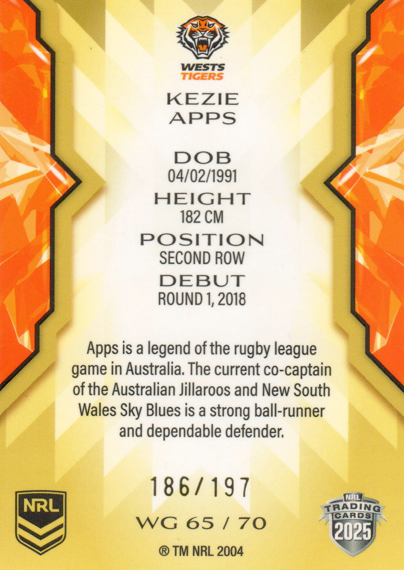 Kezie Apps back
