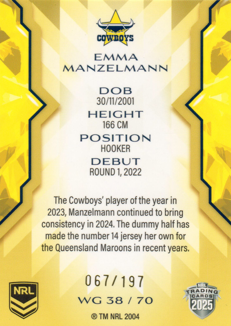 Emma Manzelmann back