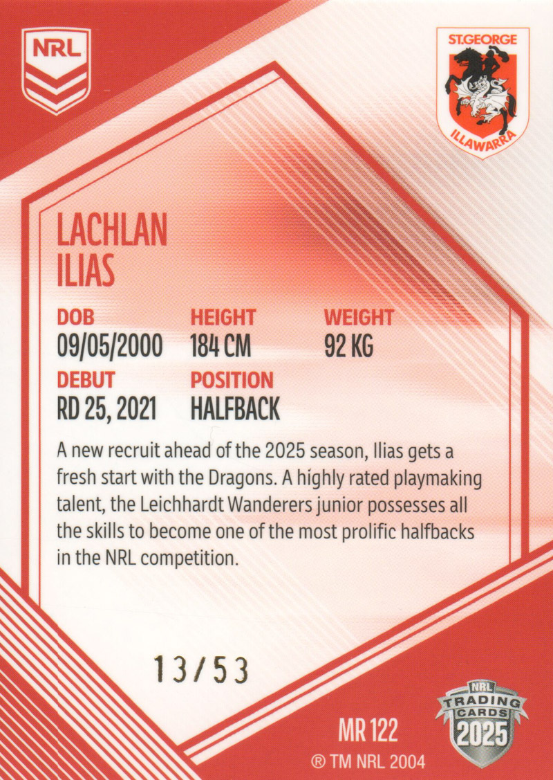 Lachlan Ilias back