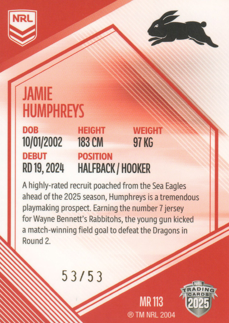 Jamie Humphreys back